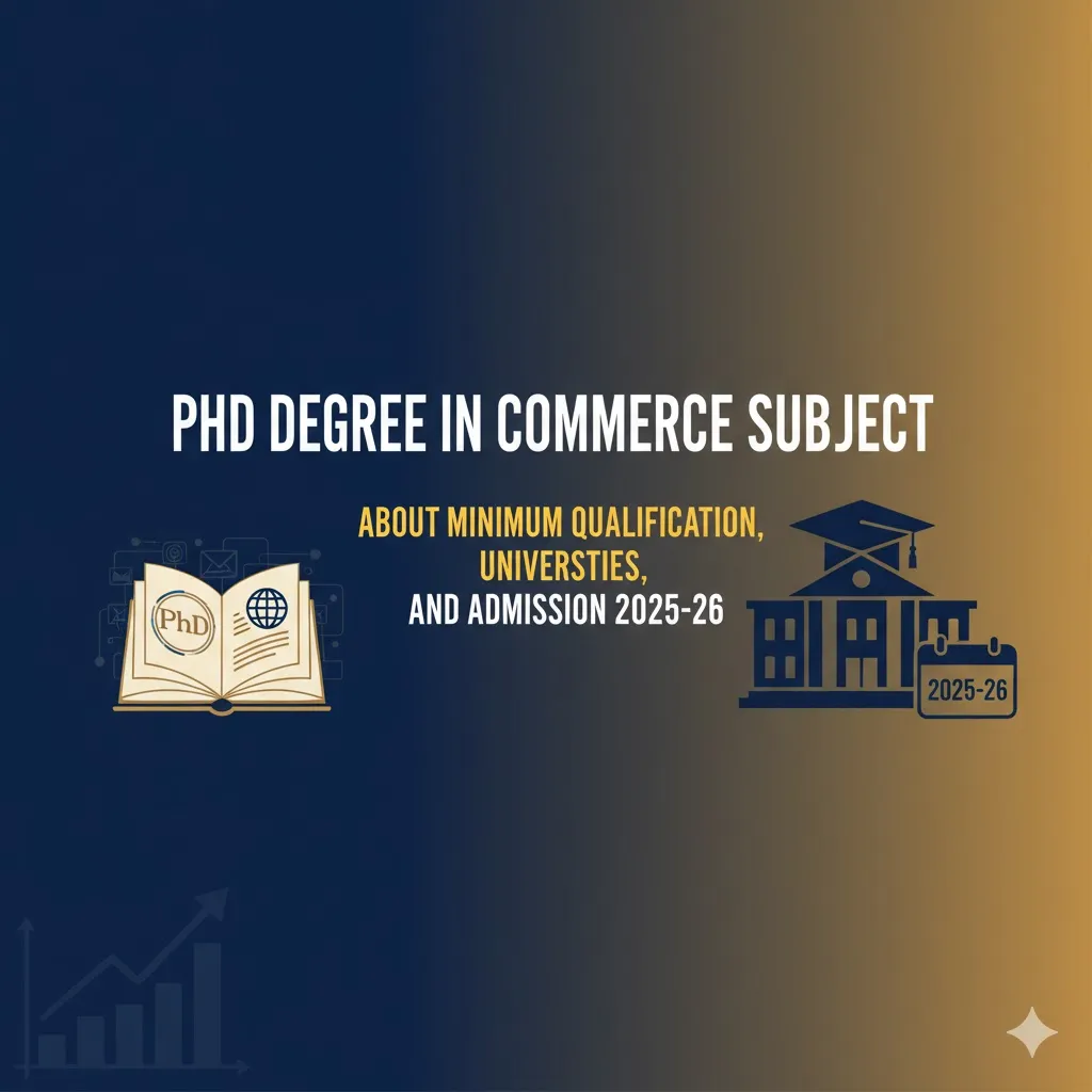 PhD Degree in Commerce - About Minimum Qualification, Universities, And Admission 2025-26 thumbnail
