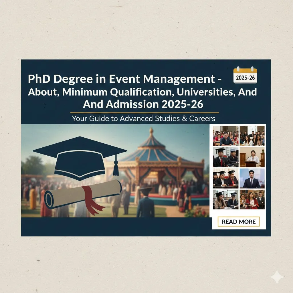 PhD Degree in Event Management - About, Minimum Qualification, Universities, And Admission 2025-26 thumbnail