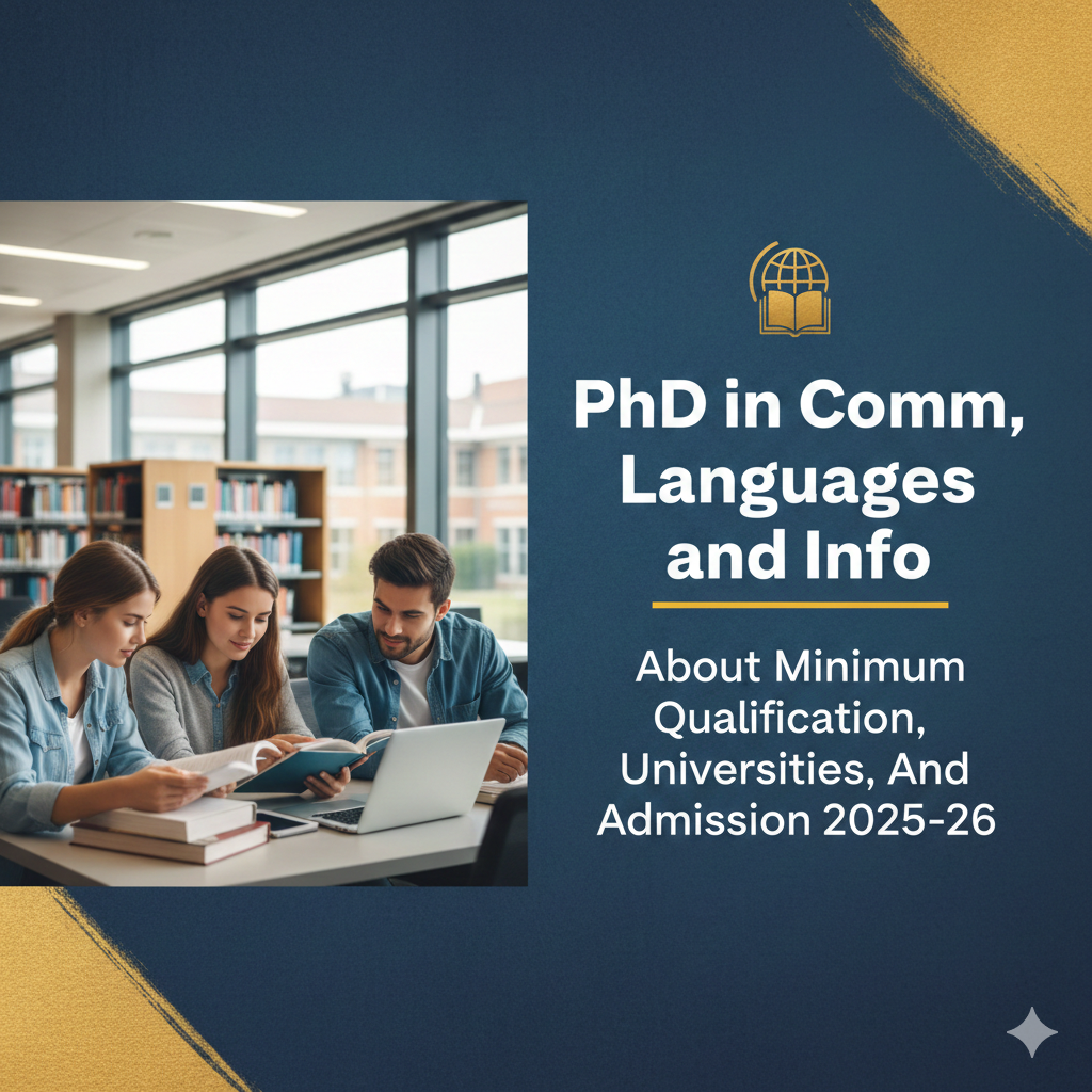 PhD in Comm, Languages and Info - About Minimum Qualification, Universities, And Admission 2025-26 thumbnail