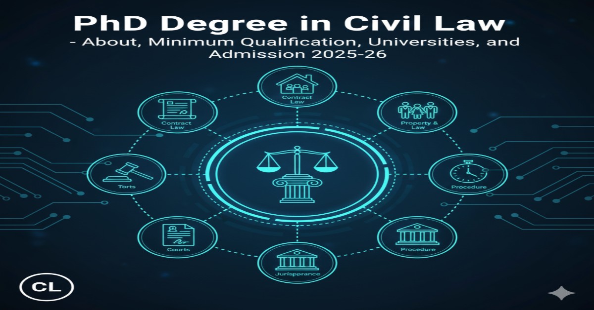 PhD Degree in Civil Law - About, Minimum Qualification, Universities, and Admission 2025-26 thumbnail