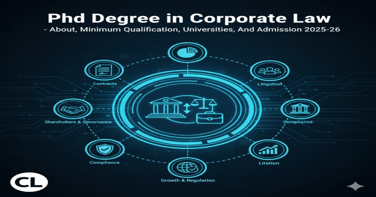 PhD Degree in Corporate Law - About, Minimum Qualification, Universities, and Admission 2025-26 thumbnail