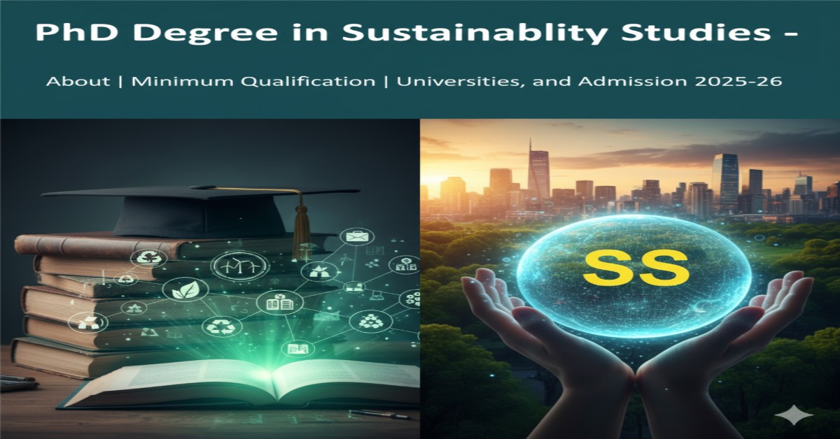 PhD Degree in Sustainability Studies - About, Minimum Qualification, Universities, and Admission 2025-26 thumbnail