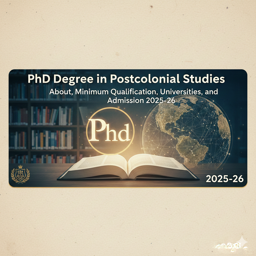 PhD Degree in Postcolonial Studies - About, Minimum Qualification, Universities, and Admission 2025-26 thumbnail