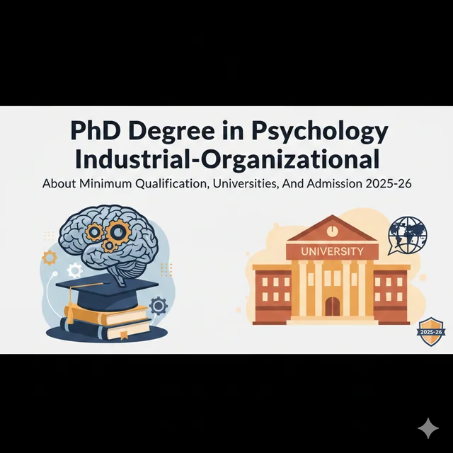 PhD Degree in Psychology Industrial-Organizational - About Minimum Qualification, Universities, And Admission 2025-26 thumbnail