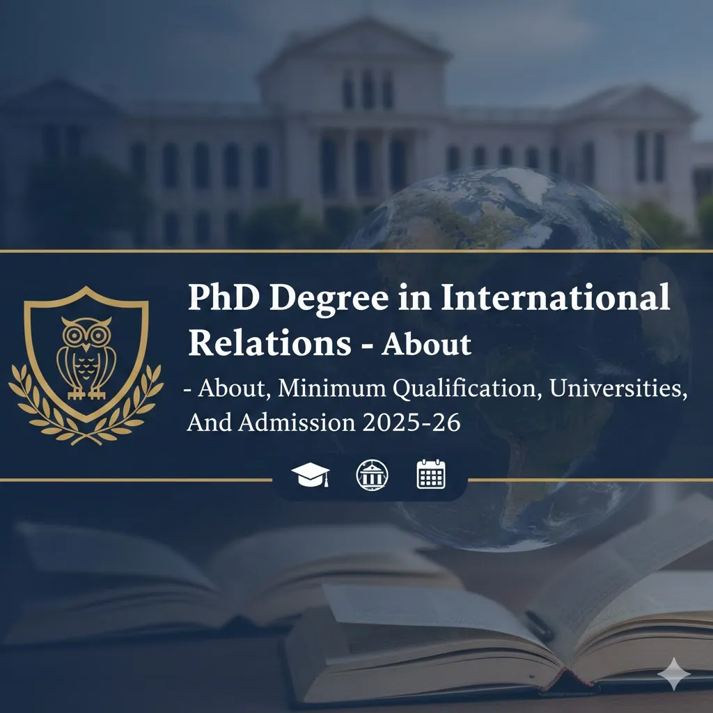 PhD Degree in International Relations - About, Minimum Qualification, Universities, And Admission 2025-26 thumbnail