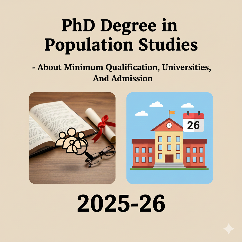 PhD Degree in Population Studies - About Minimum Qualification, Universities, And Admission 2025-26 thumbnail