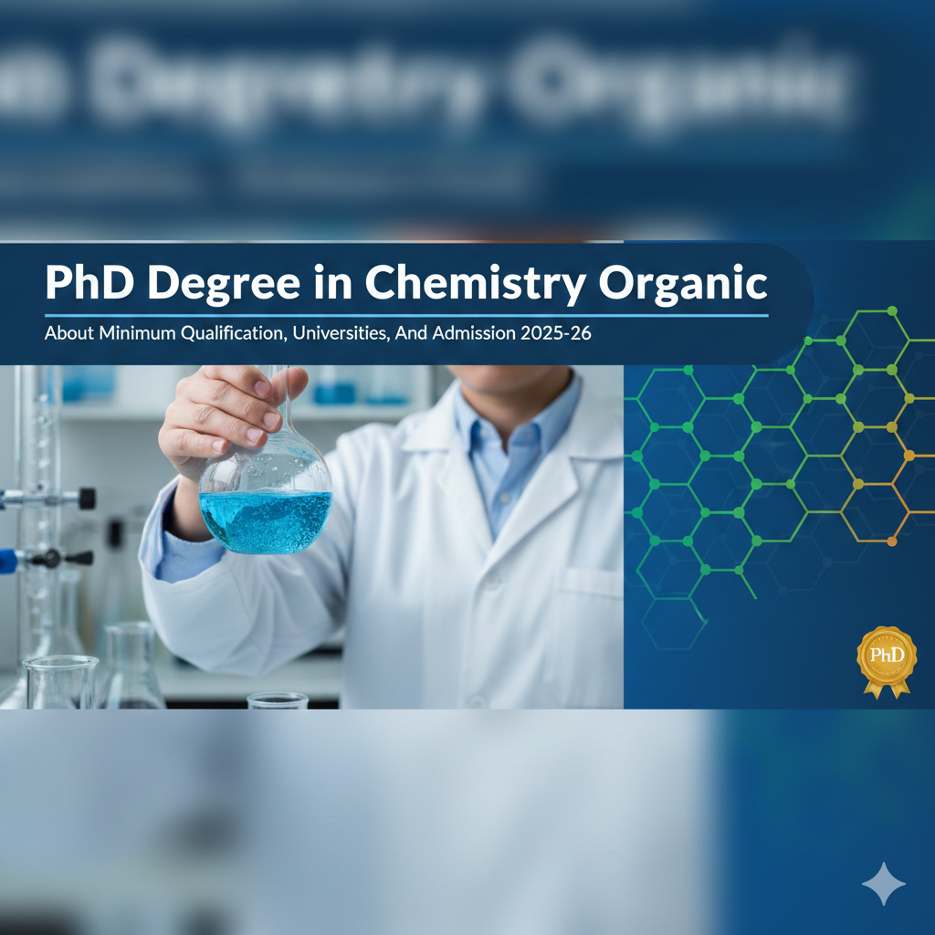 PhD Degree in Chemistry Organic - About Minimum Qualification, Universities, And Admission 2025-26 thumbnail