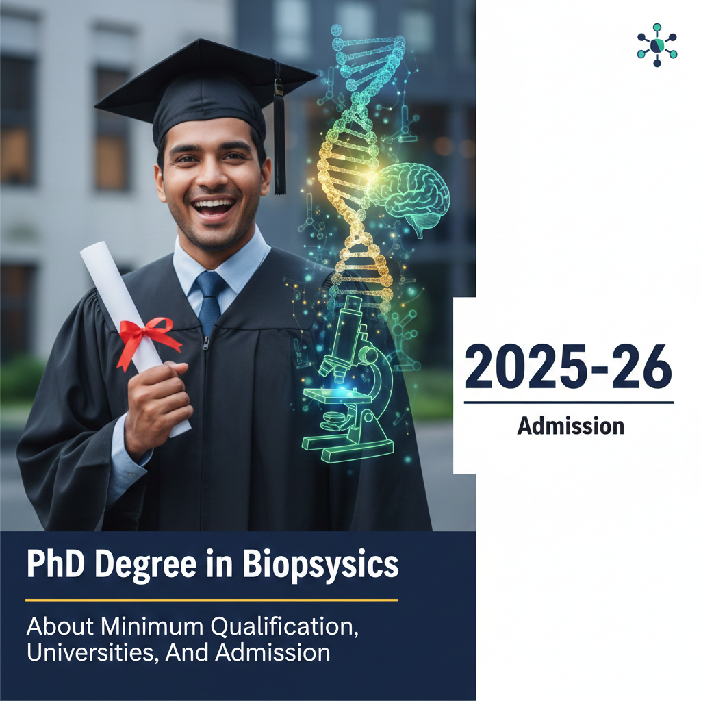 PhD Degree in Biophysics - About Minimum Qualification, Universities, And Admission 2025-26 thumbnail