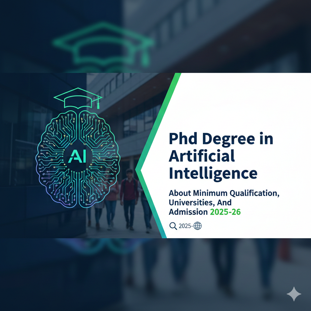 PhD Degree in Artificial Intelligence - About Minimum Qualification, Universities, And Admission 2025-26 thumbnail