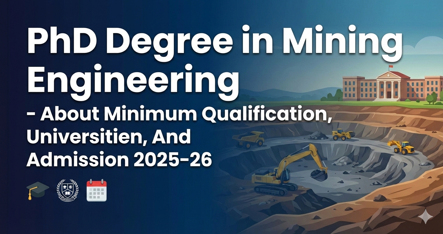 PhD Degree in Mining Engineering - About Minimum Qualification, Universities, And Admission 2025-26 thumbnail