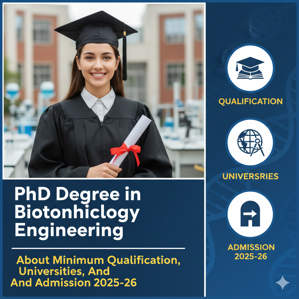 PhD Degree in Biotechnology Engineering - About Minimum Qualification, Universities, And Admission 2025-26 thumbnail