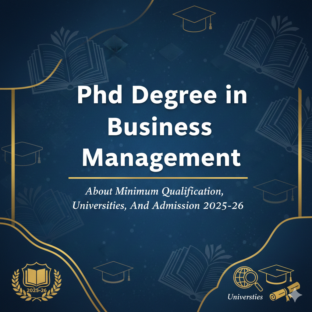 PhD Degree in Business Management - About Minimum Qualification, Universities, And Admission 2025-26 thumbnail
