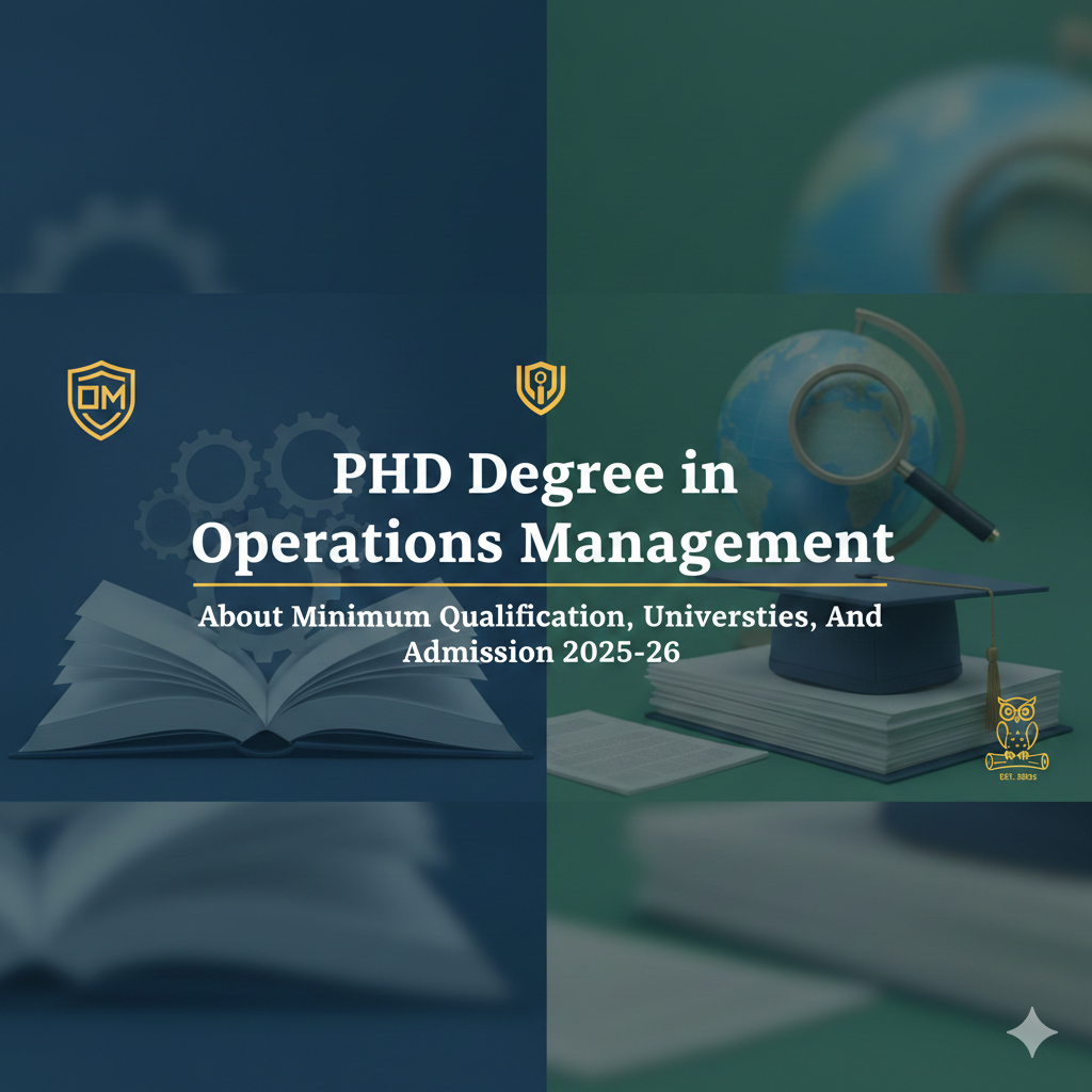 PhD Degree in Operations Management - About Minimum Qualification, Universities, And Admission 2025-26